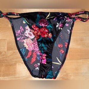 Satin Brazilian cut bikini panty